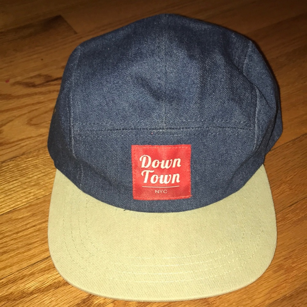 Vintage Five Panel “Downtown” NYC Denim Camp Hat